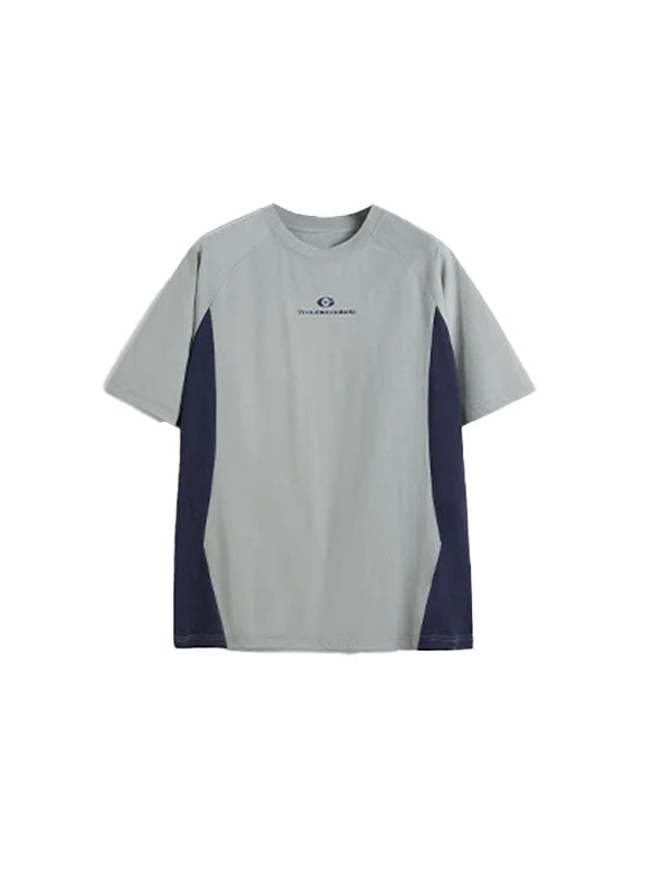 "Troublemaker" Lightweight Hydrogen Silk Blend T-Shirt with Adjustable Strap in Grey Color