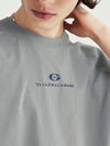 "Troublemaker" Lightweight Hydrogen Silk Blend T-Shirt with Adjustable Strap in Grey Color 3