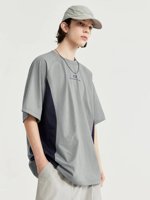 "Troublemaker" Lightweight Hydrogen Silk Blend T-Shirt with Adjustable Strap in Grey Color 5