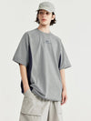 "Troublemaker" Lightweight Hydrogen Silk Blend T-Shirt with Adjustable Strap in Grey Color 6