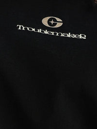 "Troublemaker" Lightweight Hydrogen Silk Blend T-Shirt with Adjustable Strap in Black Color - THIS IS FOR HIM