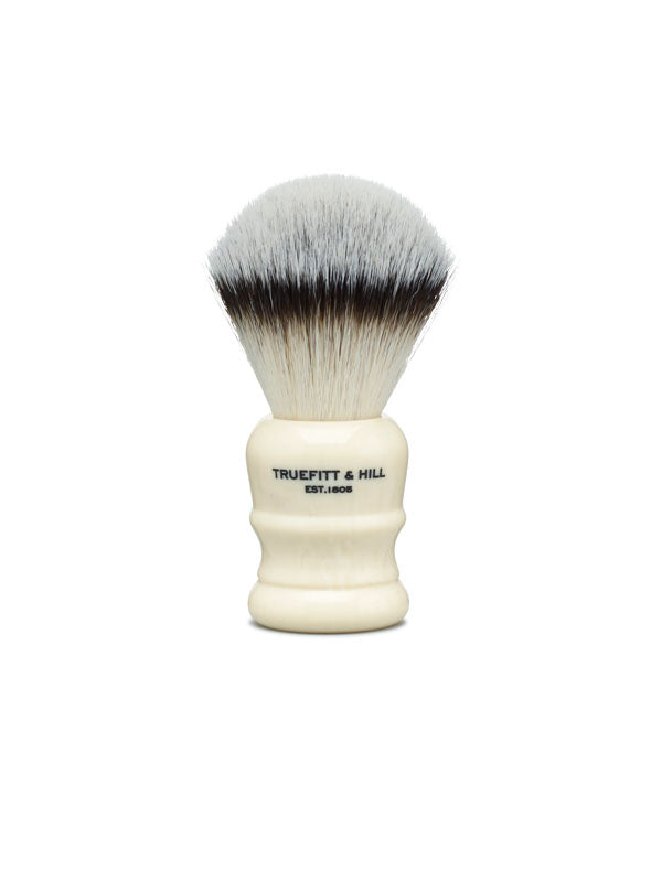 Truefitt & Hill Wellington Shaving Brush Synthetic Bulb Knot Faux Ivory Color