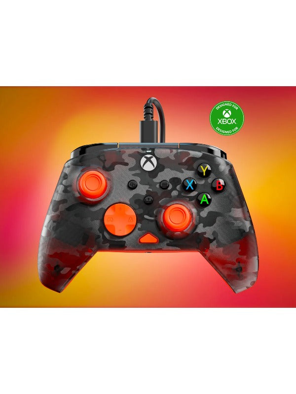 Turtle Beach Rematch™ Core Wired Controller in Ghost Camo Black & Orange Color (Xbox, Windows 10 & 11)