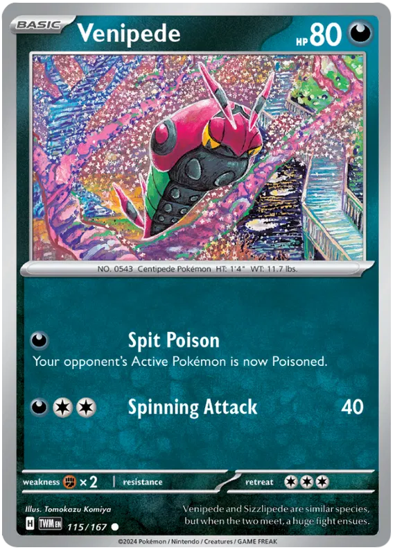 [Collector Troves] Pokemon Scarlet & Violet Twilight Masquerade Venipede Card