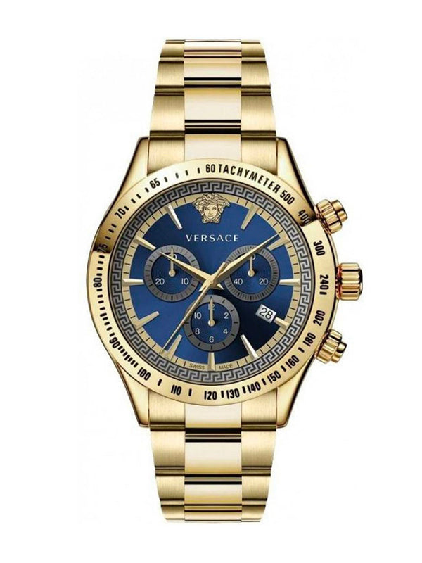 Versace Chronograph Yellow Gold Steel Strap Watch