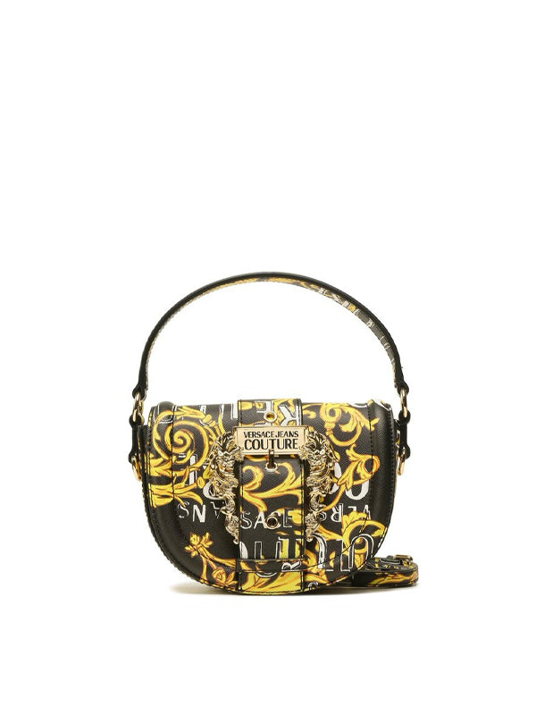 Versace Jeans Couture Baroque Buckle Shoulder Bag [Black]