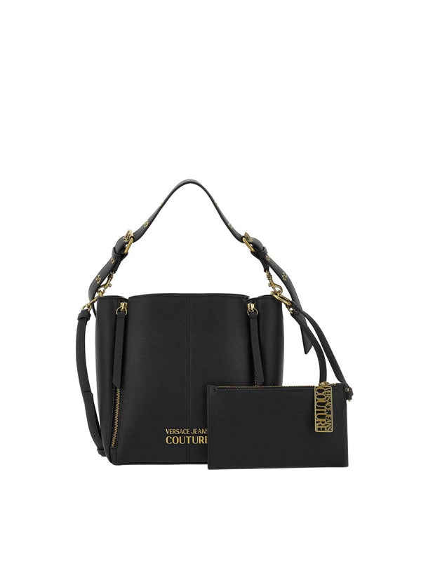 Versace Jeans Couture Shoulder Bag With Removable Pouch [Black]