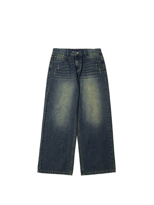 Wash Style Wide leg Baggy Jeans