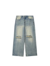 Washed Ripped Baggy Wide Leg Jeans