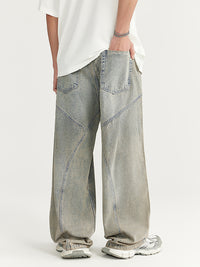 Washed Wide Leg Jeans 10