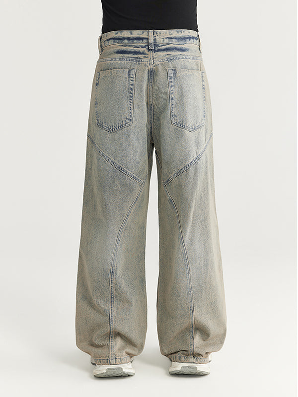 Washed Wide Leg Jeans 4