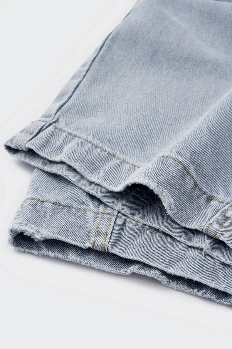 Washed and Distressed Machete Baggy Jeans  2