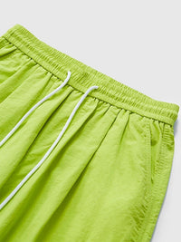 Green Water Repellent Parachute Pants