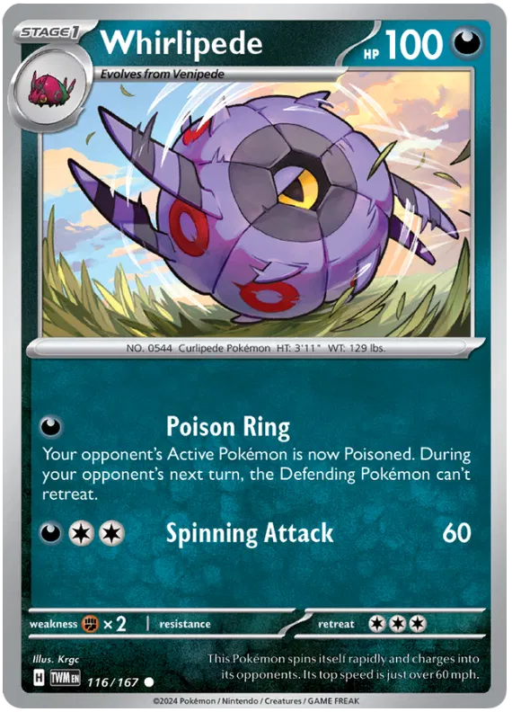[Collector Troves] Pokemon Scarlet & Violet Twilight Masquerade Whirlipede Card