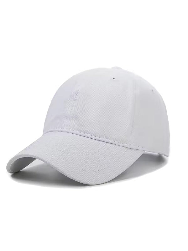 White Plain Washed Baseball Cap