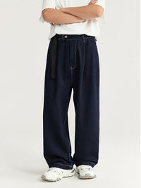 Wide Leg Jeans with Belt 10