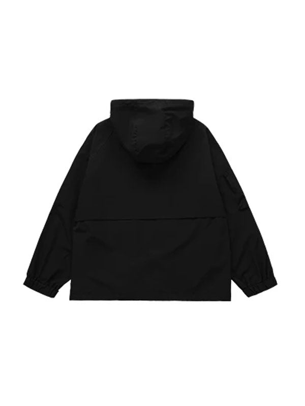 Wind and Waterproof Jacket (with mini compass on zip) in Black Color 2