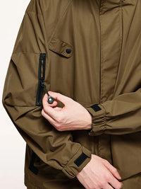 Wind and Waterproof Jacket (with mini compass on zip) in Brown Color 8