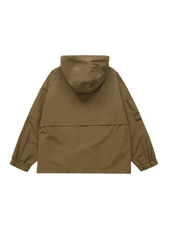 Wind and Waterproof Jacket (with mini compass on zip) in Brown Color 9