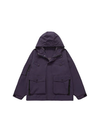Wind and Waterproof Jacket (with mini compass on zip) in Purple Color