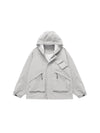 Windbreaker Jacket in Light Grey Color