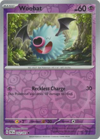[Collector Troves] Pokemon Scarlet & Violet Paldean Fates Woobat Card