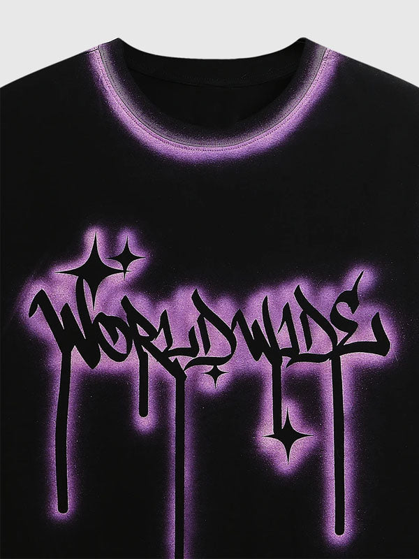 "Worldwide" Graffiti T-Shirt details 2