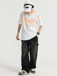 "Worldwide"" Graffiti T-Shirt in White Color - THIS IS FOR HIM