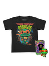 [YOUTH SIZING] Funko Teenage Mutant Ninja Turtles Mutant Mayhem Michelangelo Black Light Pocket Pop with T-Shirt