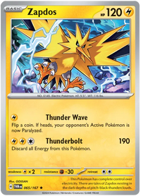 [Collector Troves] Pokemon Scarlet & Violet Twilight Masquerade Zapdos Card