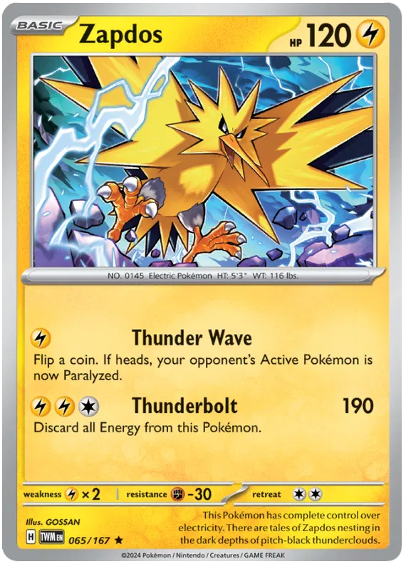 [Collector Troves] Pokemon Scarlet & Violet Twilight Masquerade Zapdos Card