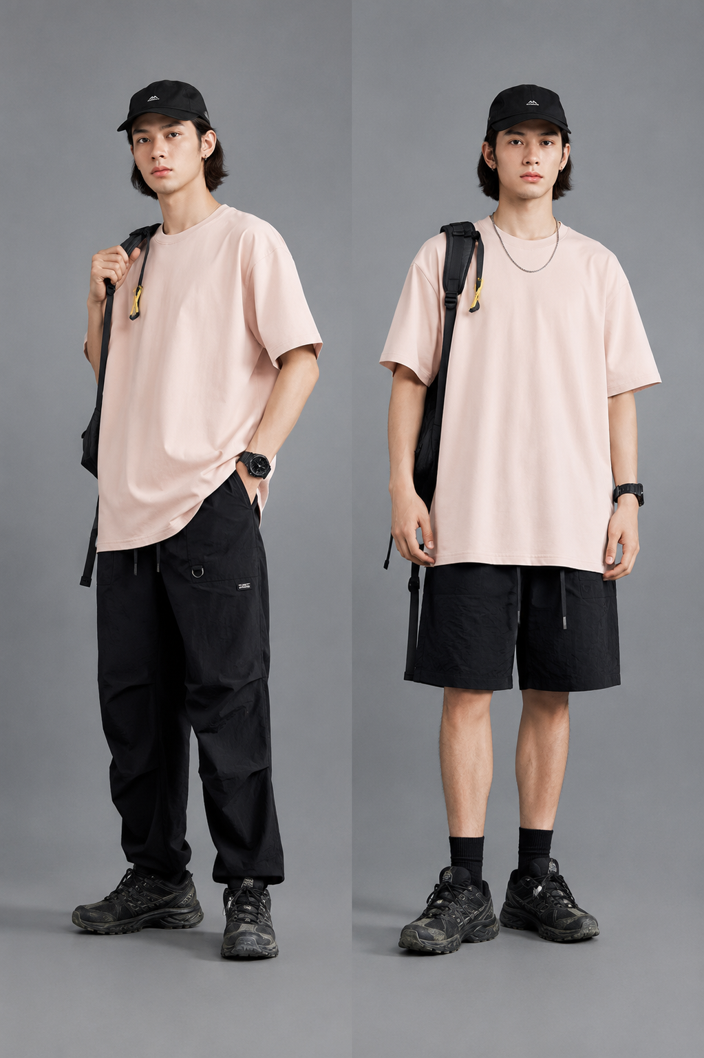 Essential Tech Relaxed-Fit T-Shirt in Pink Color