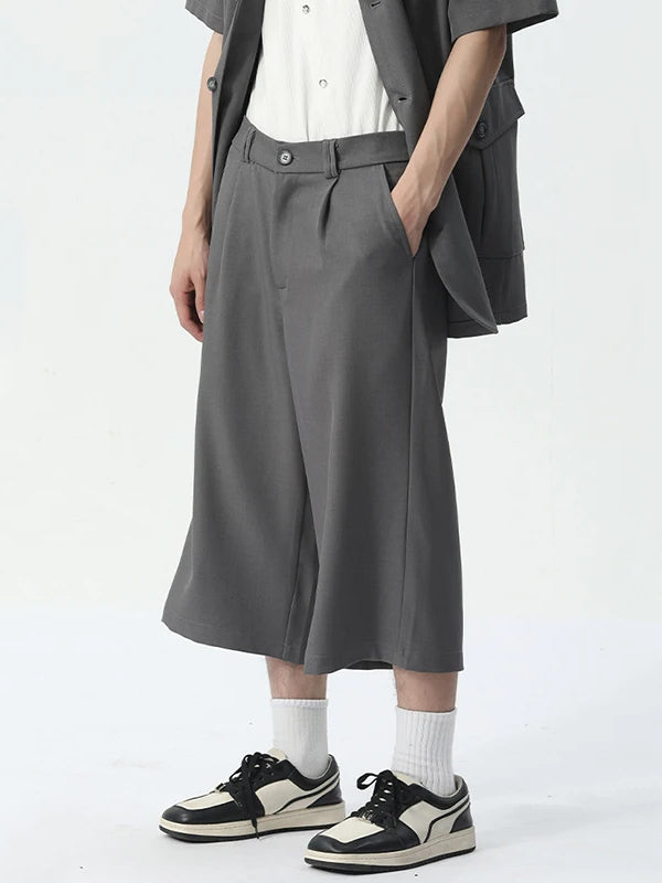 Dark Grey 3/4 Long Shorts 2