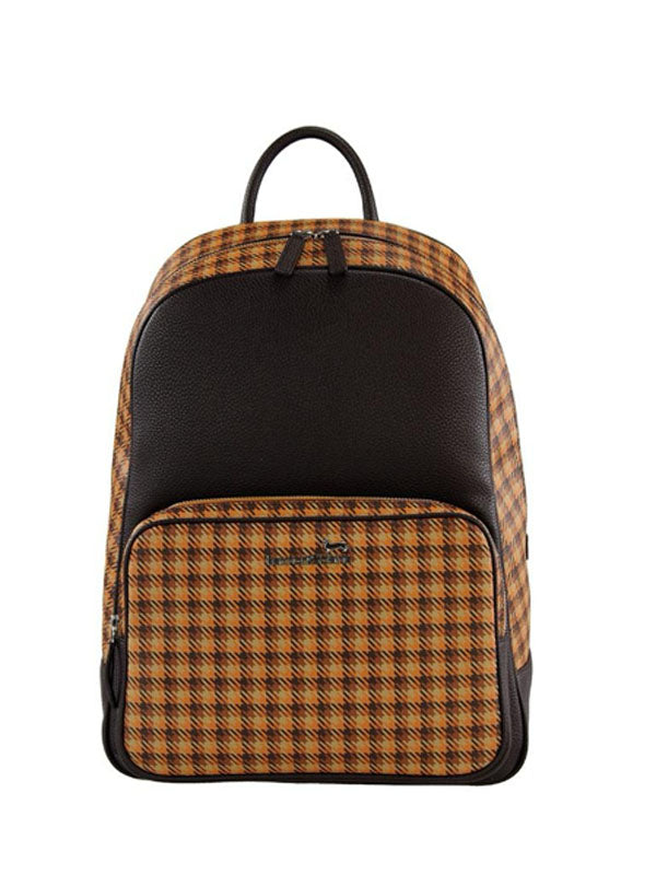 harmont&blaine Brown Houndstooth Backpack 2