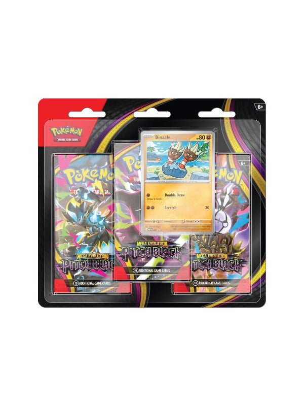 Pokemon TCG Mega Evolution Pitch Black 3 Pack Blister (Binacle)