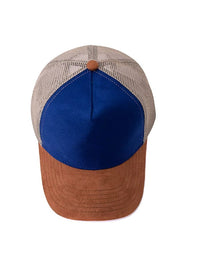 Camel Blue Curved Brim Trucker Cap 3
