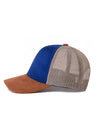 Camel Blue Curved Brim Trucker Cap 4