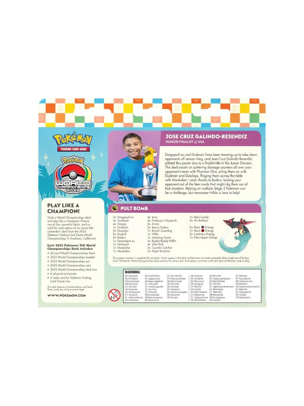 Pokemon TCG World Championship Decks 2025 (Set of 4)