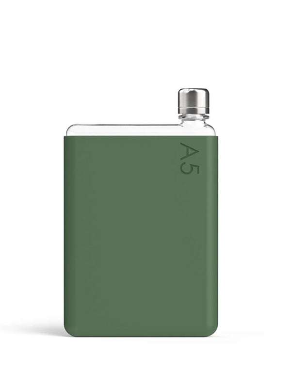  memobottle™ A5 Silicone Sleeve in Moss Green Color