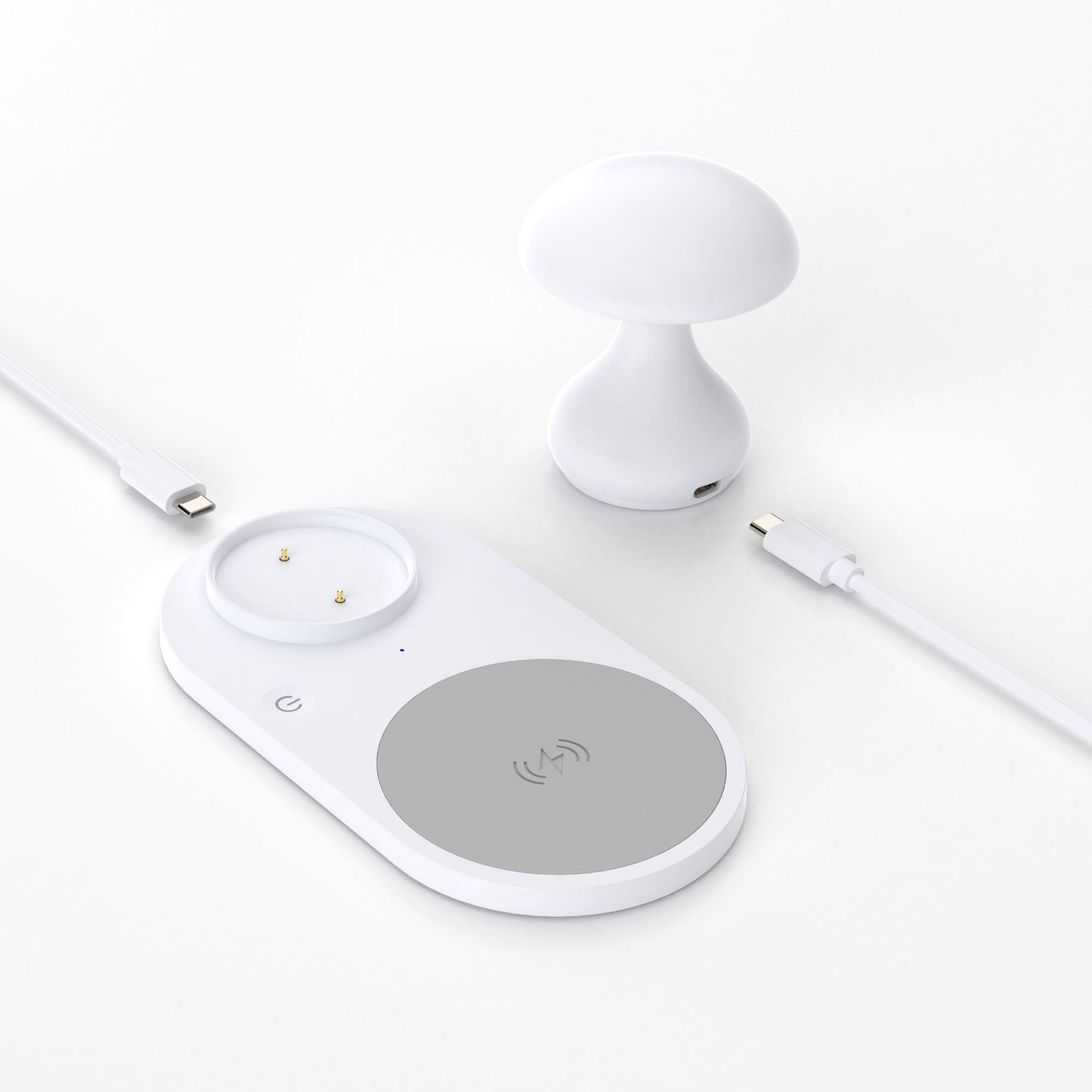 Mushroom LED Night Lamp with 15W MagSafe Wireless Charger