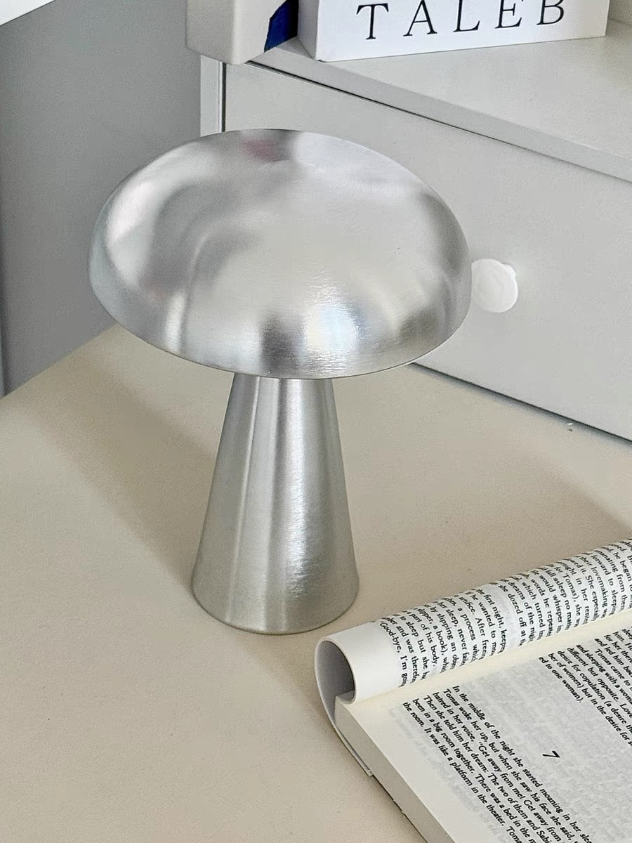 Mushroom Table Lamp – Cordless Rechargeable LED with 3-Level Touch Dimmer