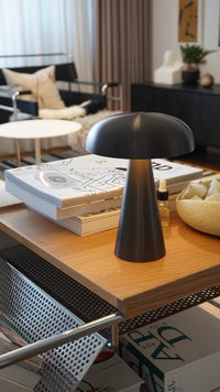 Mushroom Table Lamp – Cordless Rechargeable LED with 3-Level Touch Dimmer