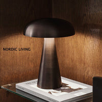 Mushroom Table Lamp – Cordless Rechargeable LED with 3-Level Touch Dimmer