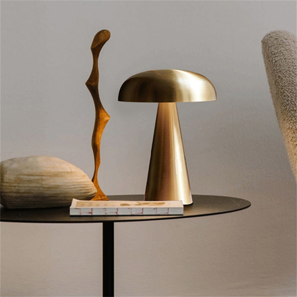 Mushroom Table Lamp – Cordless Rechargeable LED with 3-Level Touch Dimmer