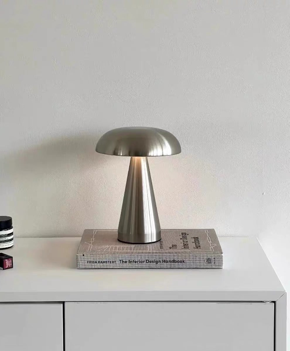 Mushroom Table Lamp – Cordless Rechargeable LED with 3-Level Touch Dimmer