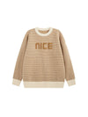"nice" Sweater in Khaki Color