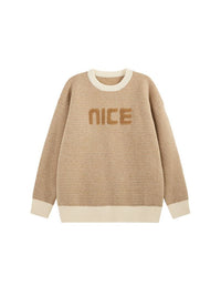 "nice" Sweater in Khaki Color