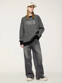 "nice" Sweater in Grey Color 2