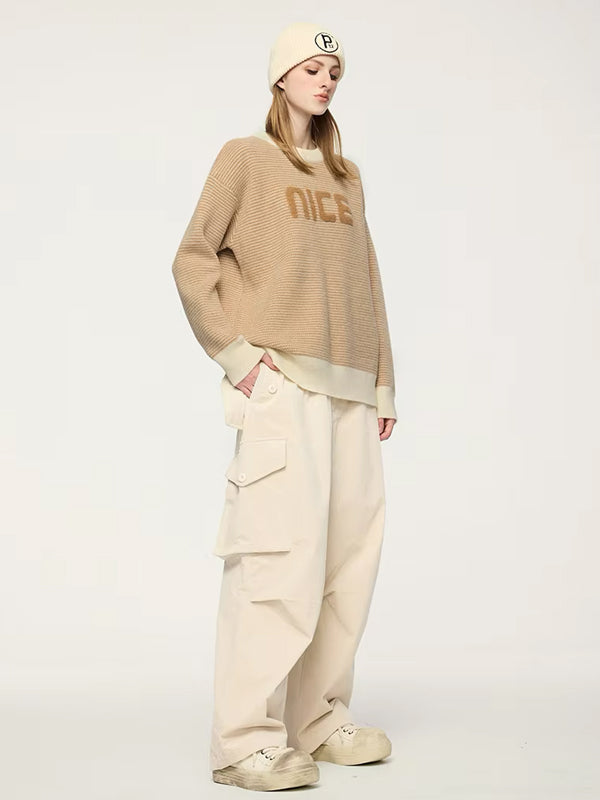 "nice" Sweater in Khaki Color 6