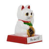 Rude Fortune Cat Figurine with Movable Arms